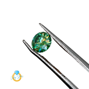 1 Carat Greenish Moissanite Stone – Diamond Shape Cut Gemstone